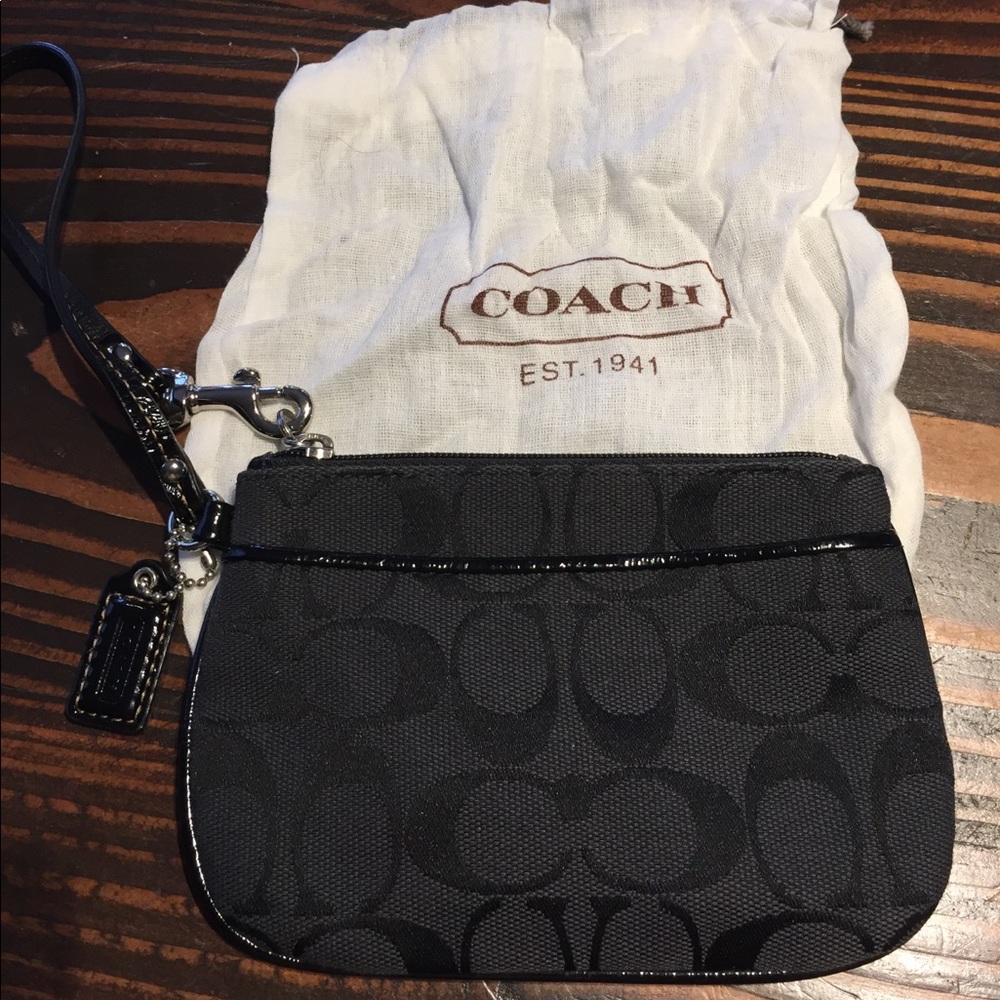 Coach Black Wristlet